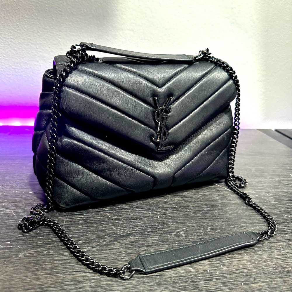 Loulou Small YSL Shoulder Bag in Quilted Leather